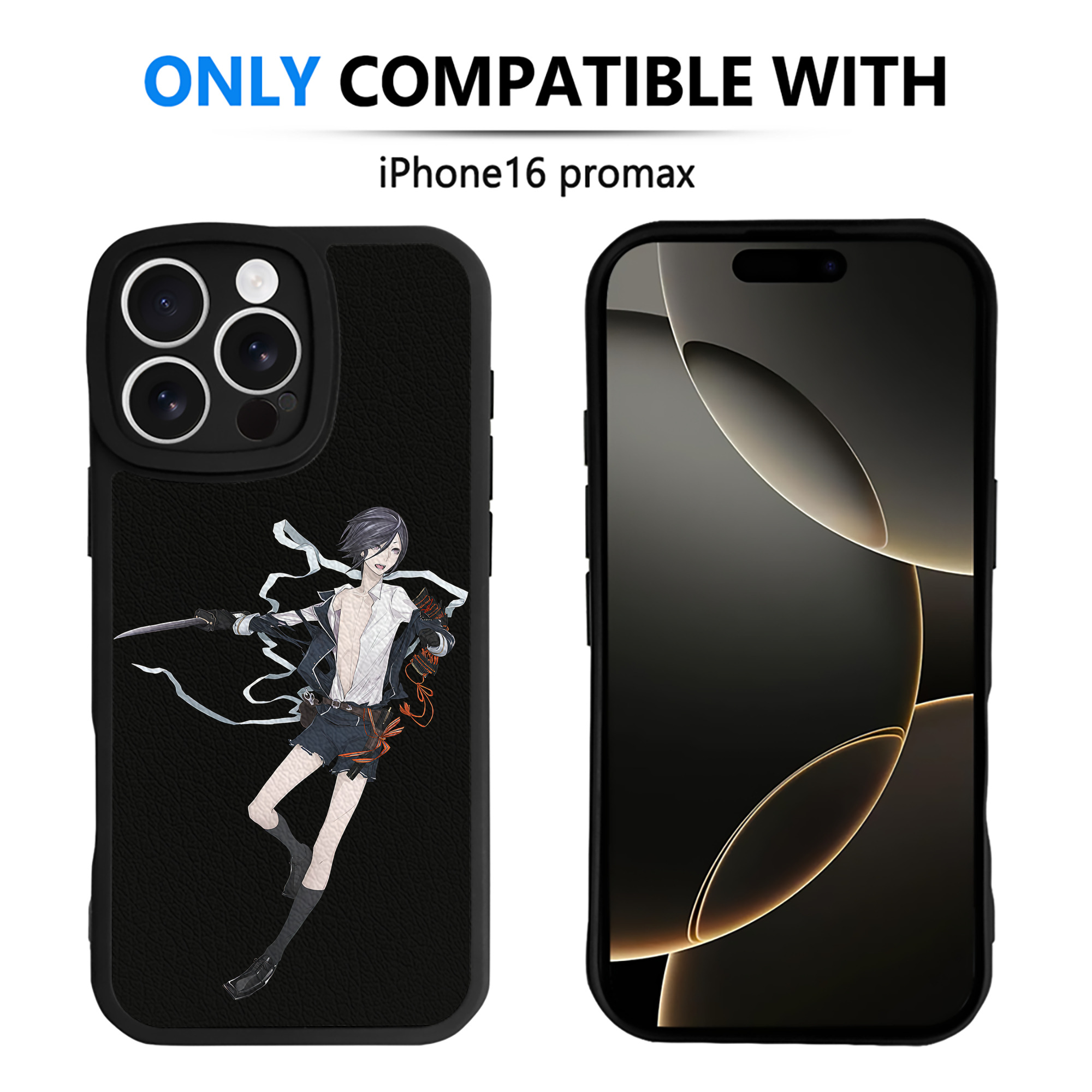 （画像用） 刀剣乱舞 Touken Ranbu 【iPhone 16シリーズ対応】シリコンスマホケース（レザー調） 材質：シリコン